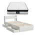 Single Bed Frame & Mattress Bundle – Storage Headboard, USB/Type‑C, Euro Top