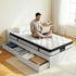 Single Bed Frame & Mattress Bundle – Storage Headboard, USB/Type‑C, Euro Top