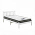 Giselle Single Mattress and Artiss Bed Frame Set White Solid Pine with 16cm Mattress