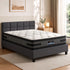 Queen Bed Frame and Mattress Bundle 36cm Dual-Sided Gel Memory Foam Euro Top