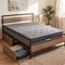 18cm Queen Mattress Pillowtop and Artiss Metal Bed Frame Set With 2 drawers