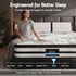 Giselle Queen 34cm 5-Zone Euro Top Pocket Spring Mattress with 2 Natural Latex Contour Pillows