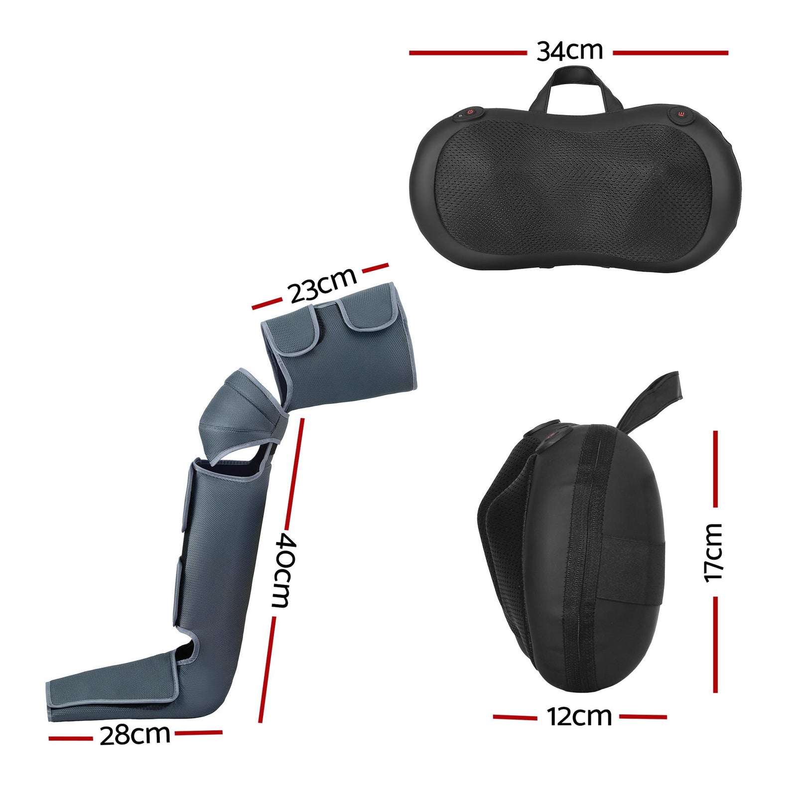 Leg Foot Massager Air Compression With Back Neck Massager Heat