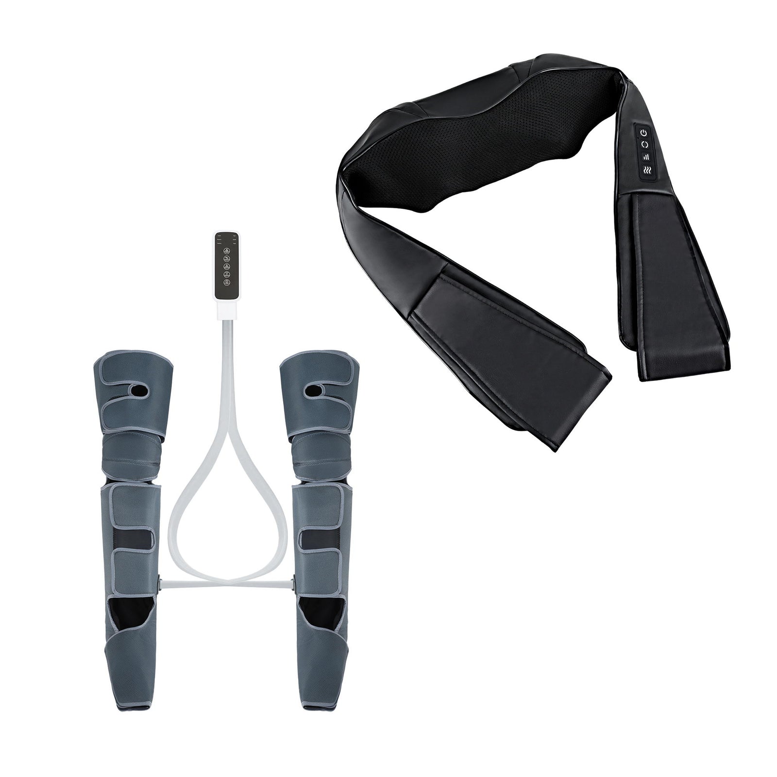 Electric Leg Foot Massager Air Wrap With Shiatsu Neck Massager Heating