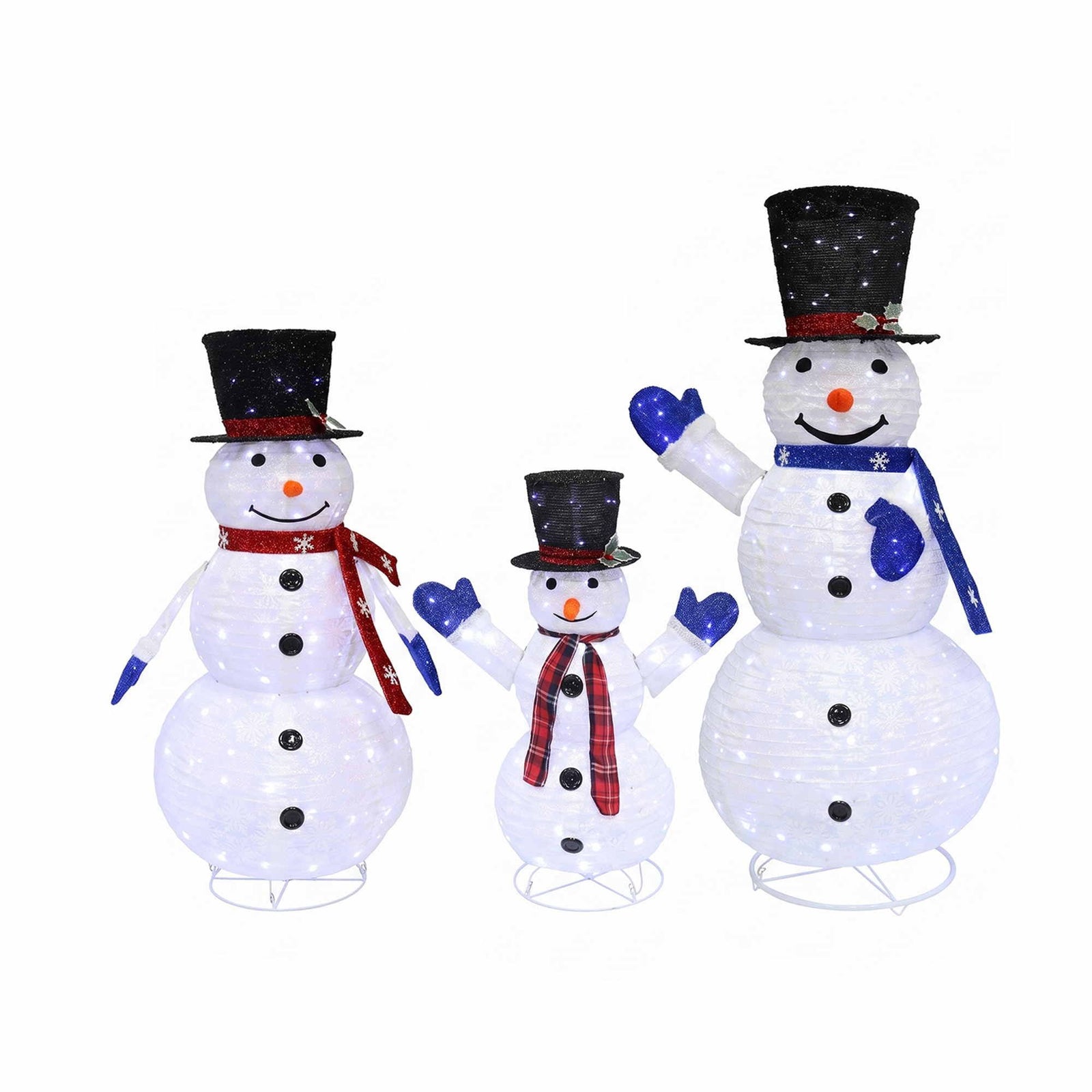 Christmas Lights 330 LED Fairy Light 3pcs Snowman Decorations Set