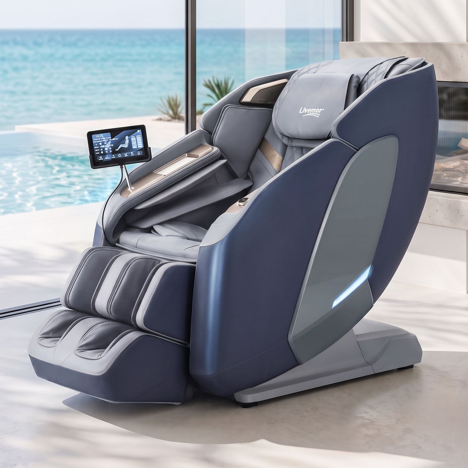 4D Massage Chair Recliner SL Track Full Body Zero Gravity AI Scan Melisa