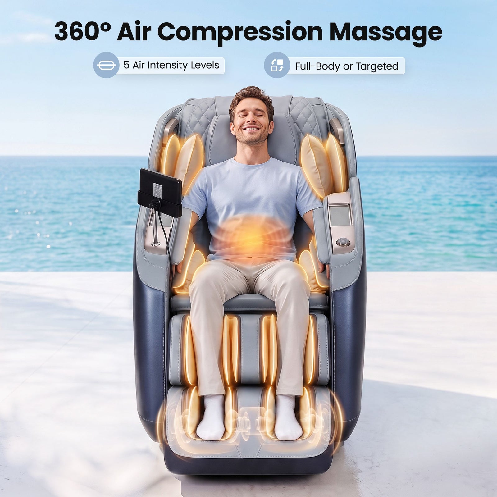 4D Massage Chair Recliner SL Track Full Body Zero Gravity AI Scan Melisa