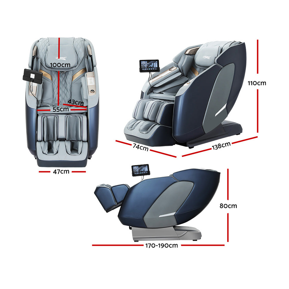 Livemor 4D Massage Chair Recliner SL Track Full Body Zero Gravity Massager Heated AI Body Scan Melisa