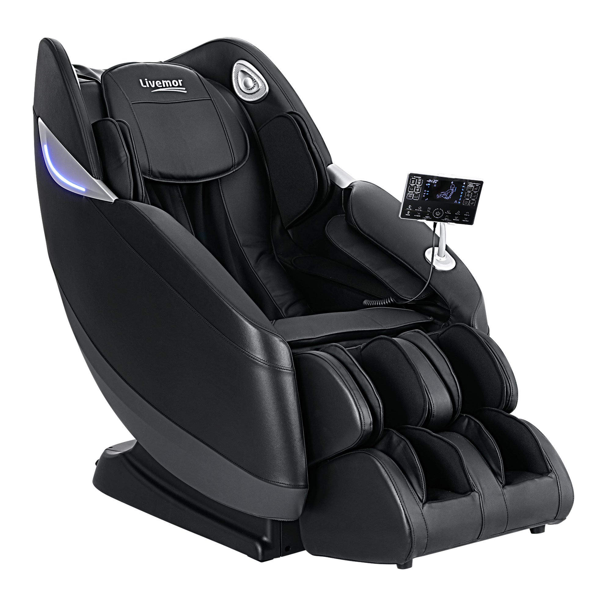 Flynn 3D Electric Massage Chair Zero Gravity Recliner Full Body Black