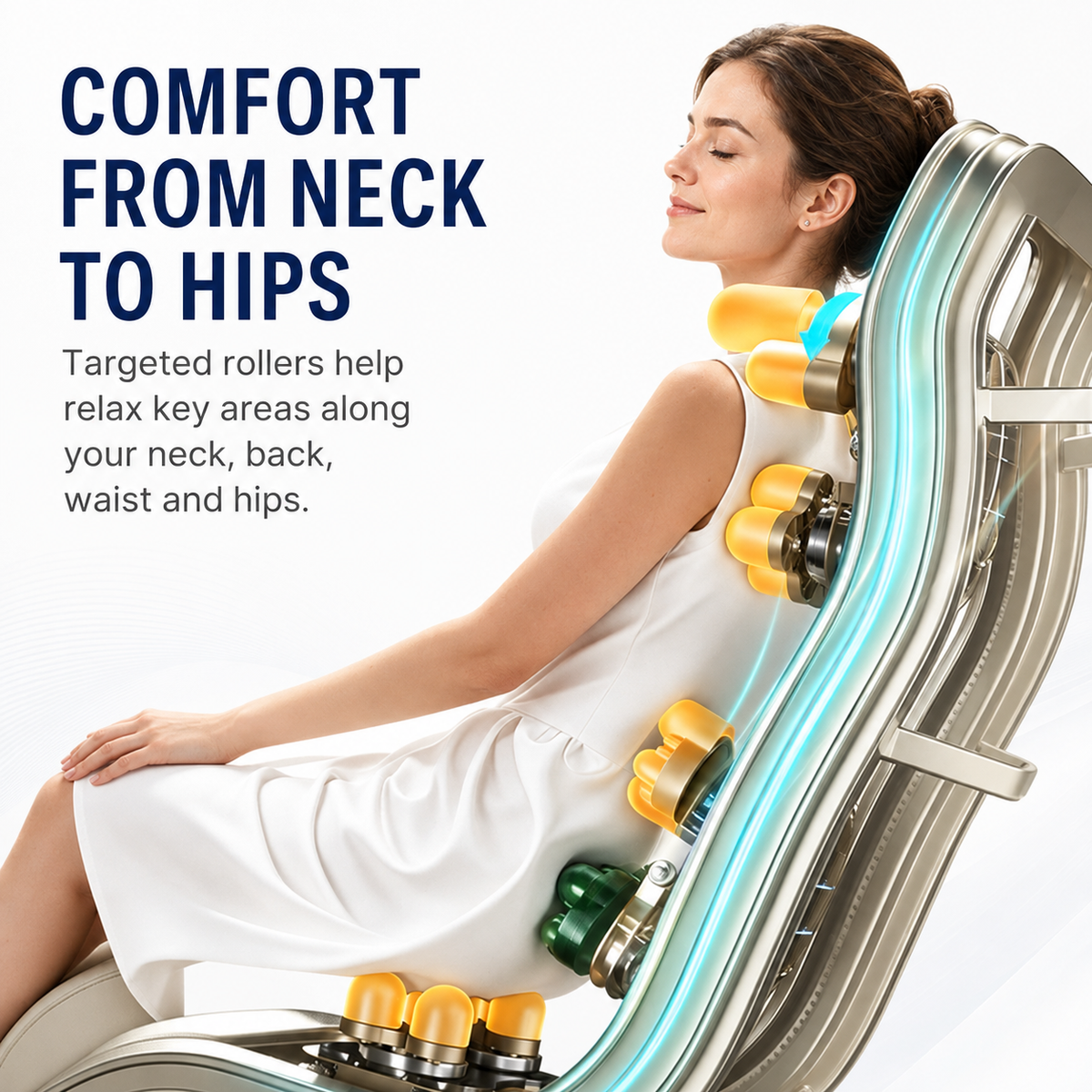 Flex Massage Chair Full Body Zero Gravity with Heat Recliner Home Massager Brisa