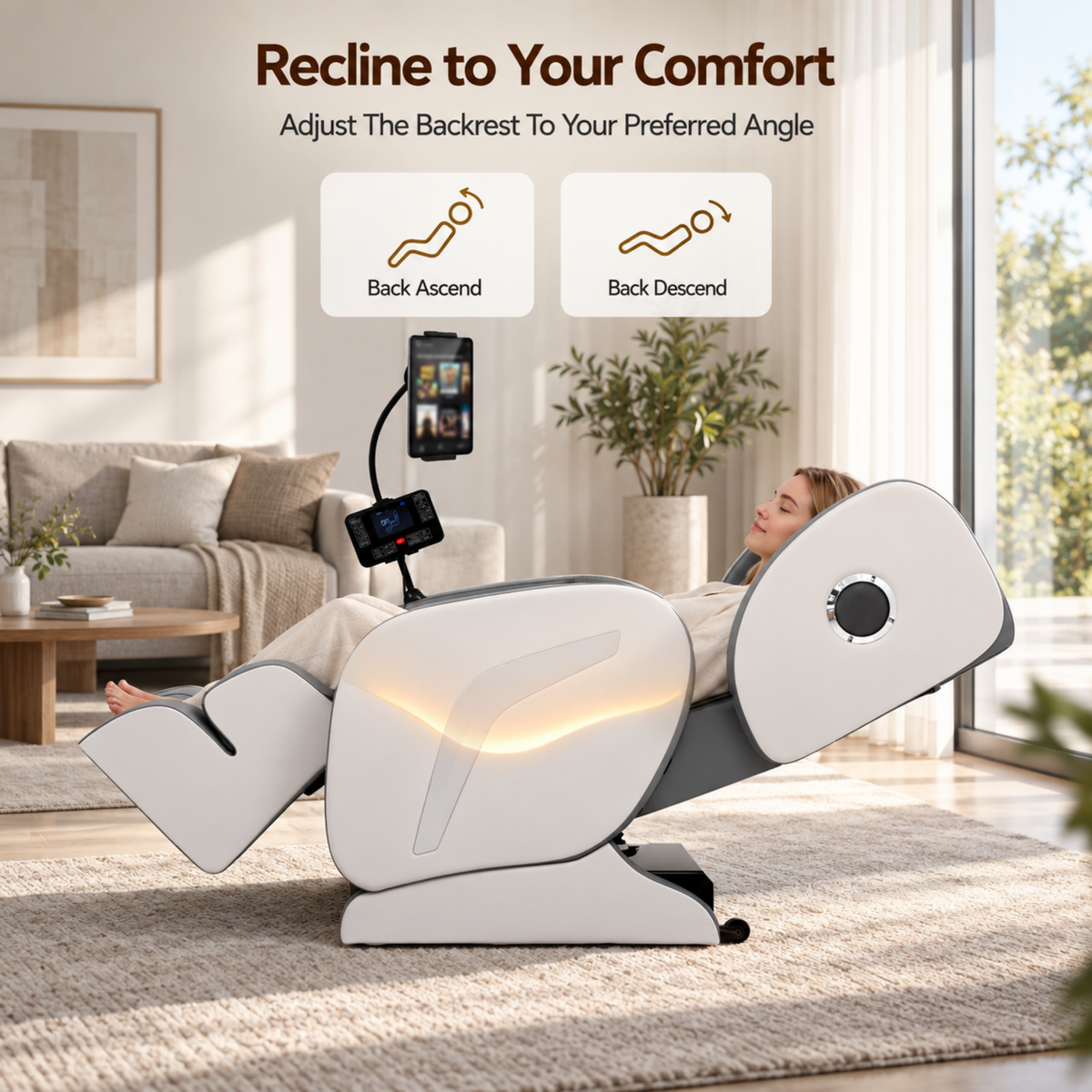 Livemor VEGA Full Body Massage Chair, Foot Roller, Heat & Airbag Compression