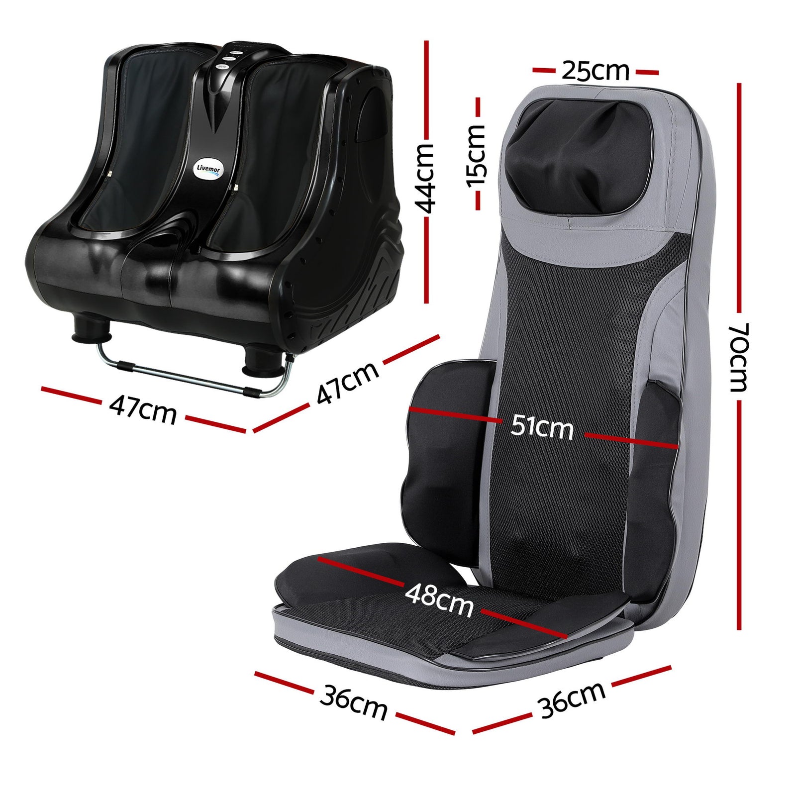 Massage Cushion Heating Massage Seats With Calf Foot Massager