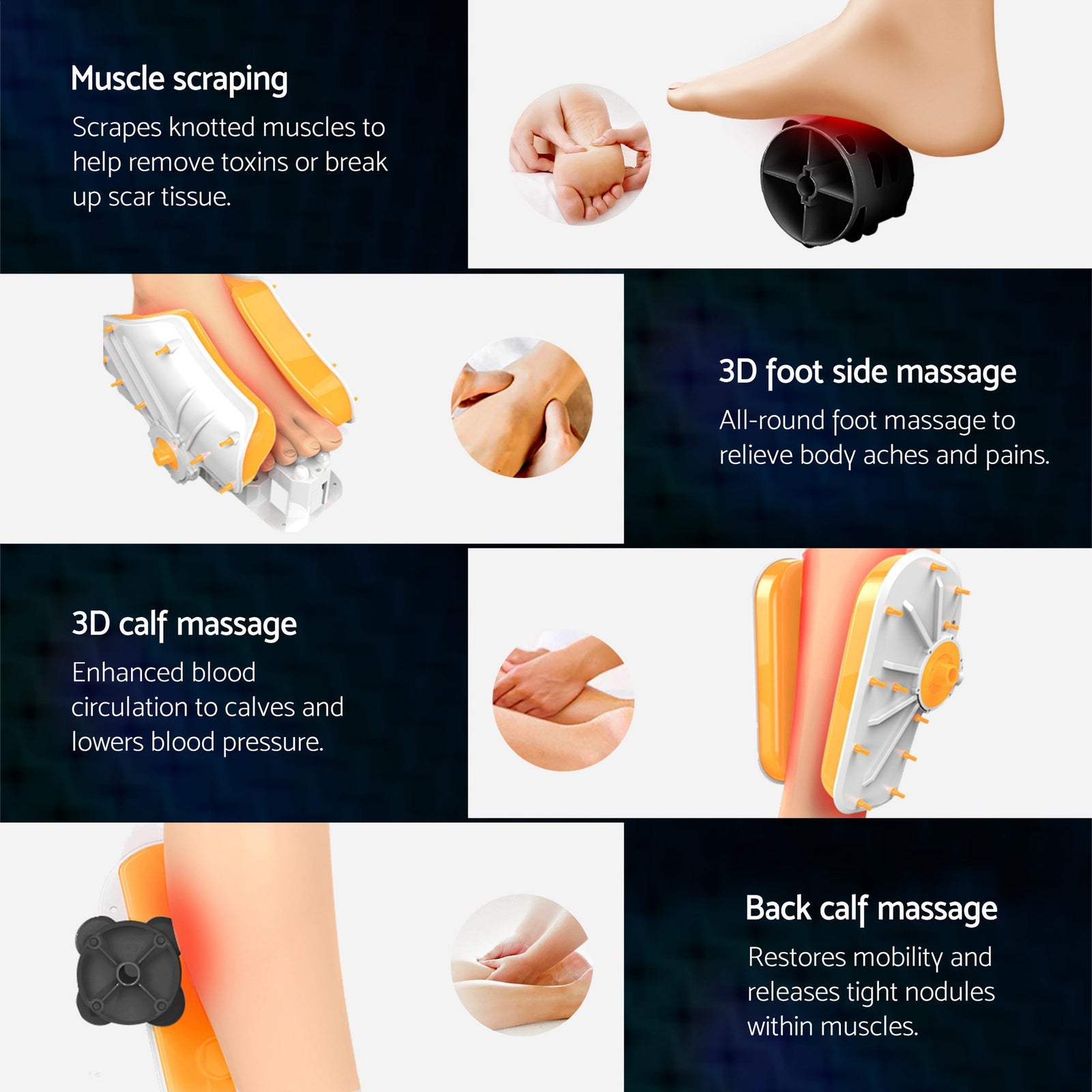 Massage Cushion Heating Massage Seats With Calf Foot Massager