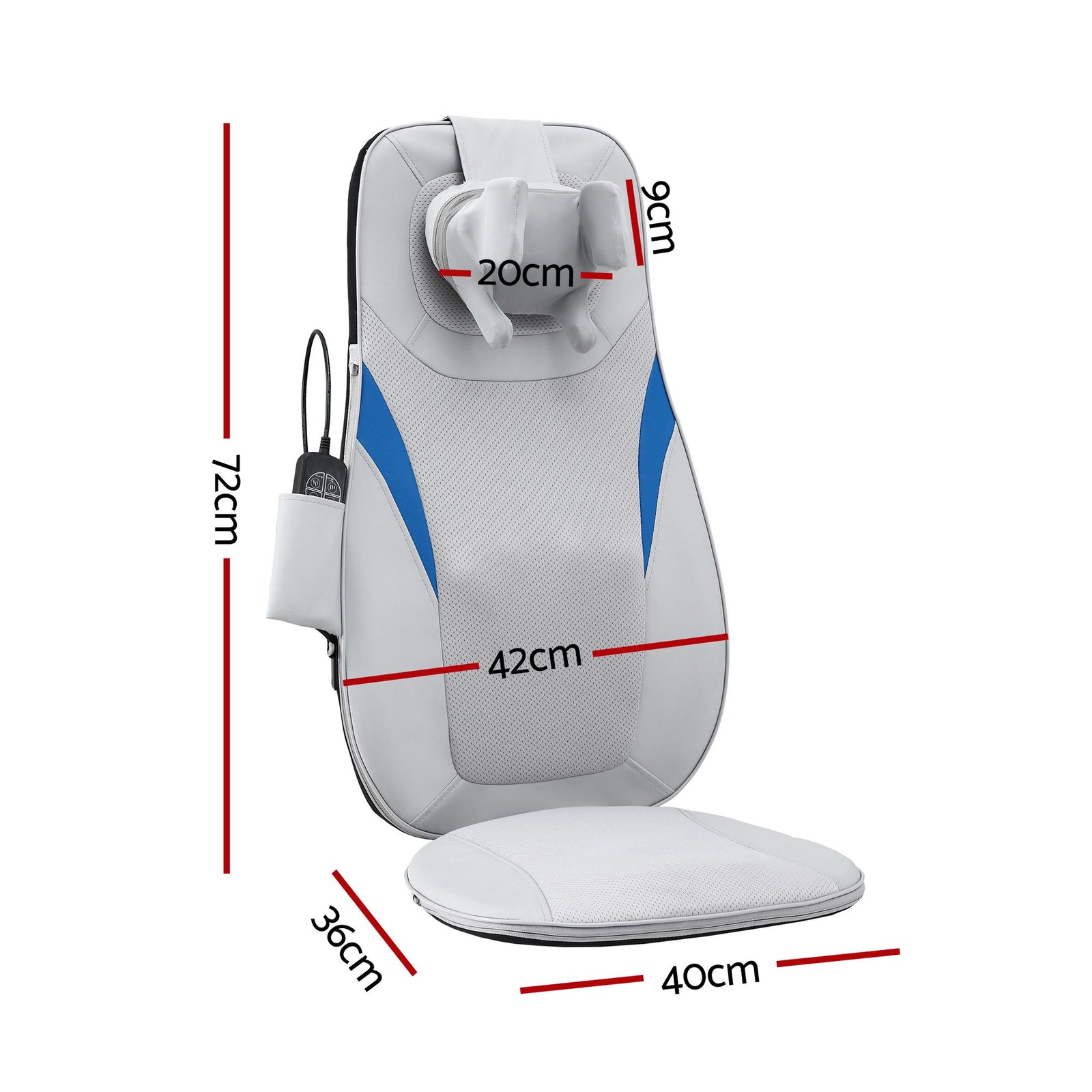 Full Back Massage Cushion 3D Kneading Heating Massage Seats