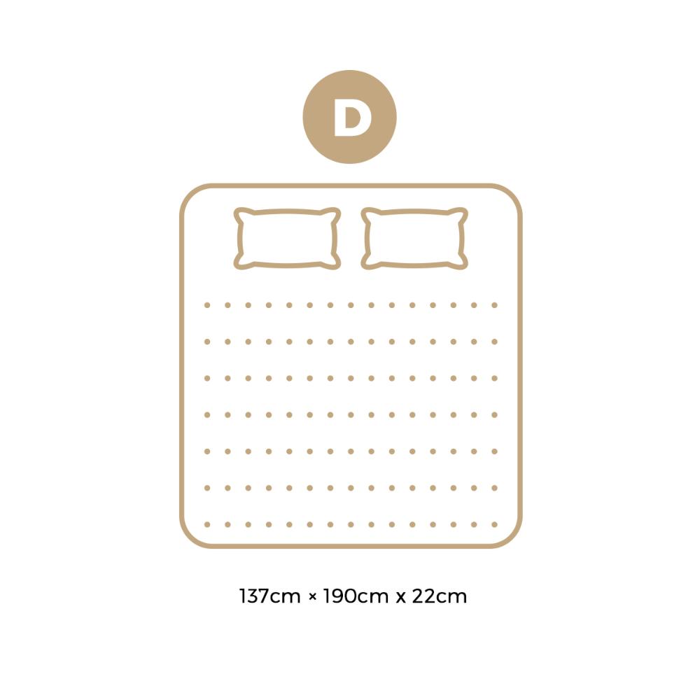 Double Mattress 3D Mesh Fabric Foam Spring 22cm 7 zone