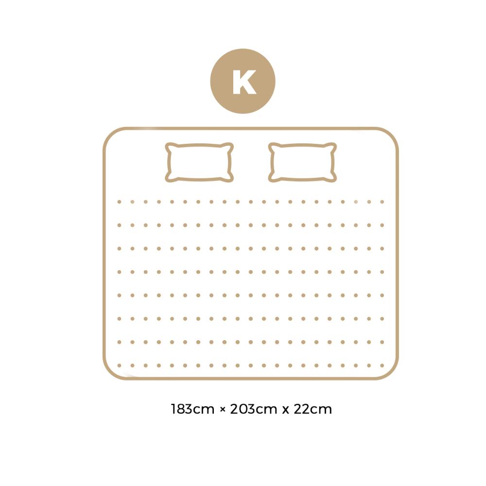 King Mattress 3D Mesh Fabric Foam Spring 22cm