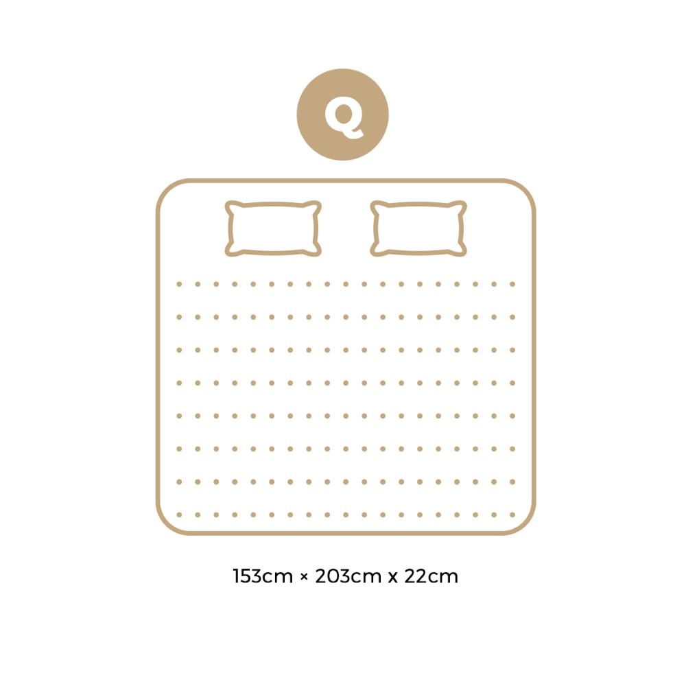 Queen Mattress 3D Mesh Fabric Foam Spring 22cm 7-zone