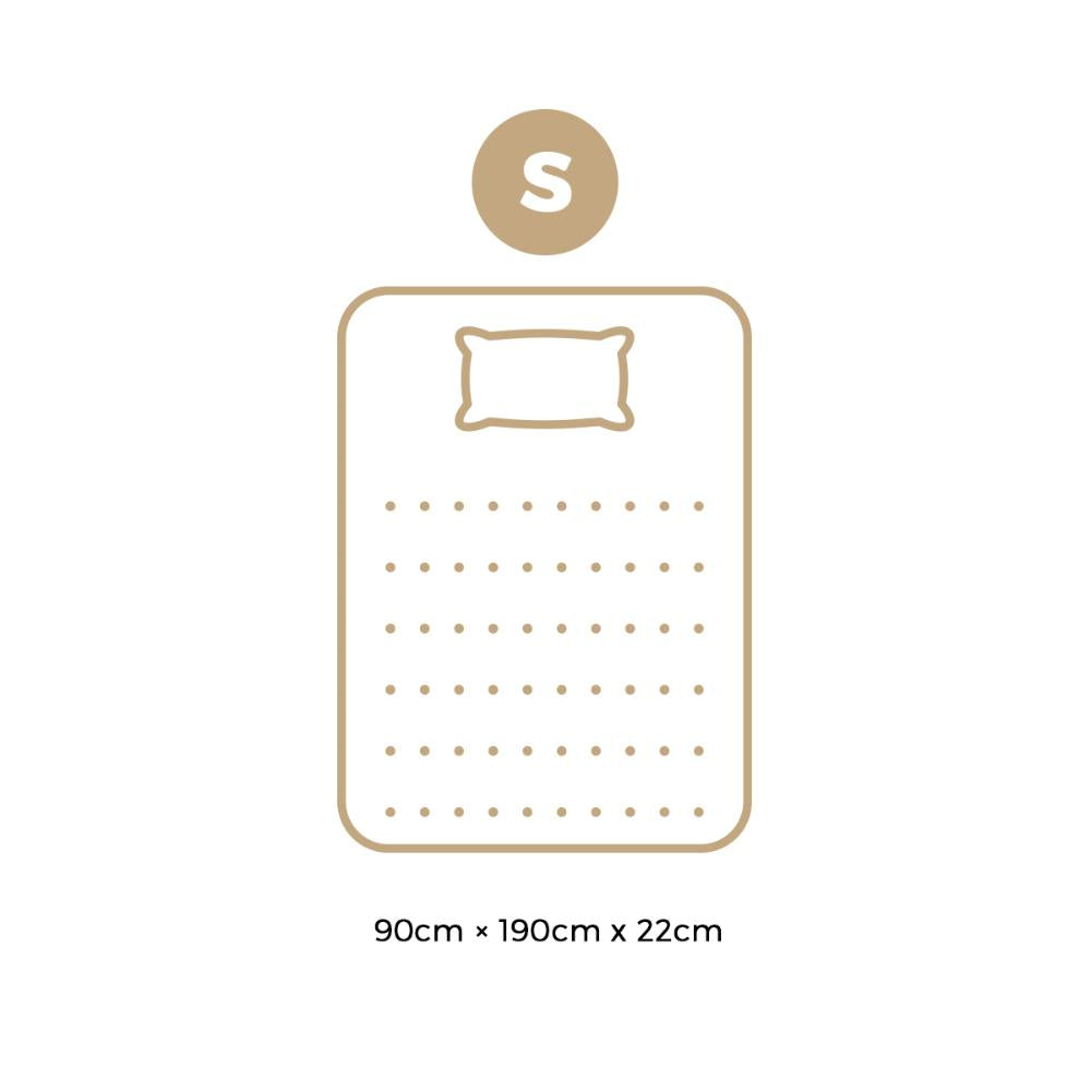 Single Mattress 3D Mesh Fabric Foam Spring 22cm 7-Zone