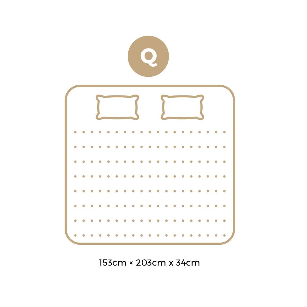 Latex Foam Queen Mattress 9 Zone Pocket Spring 34cm