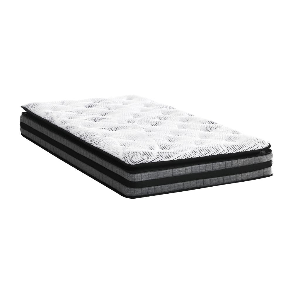 King Single Mattress Cool Gel Foam Bonnell Spring Pillow Top 22cm