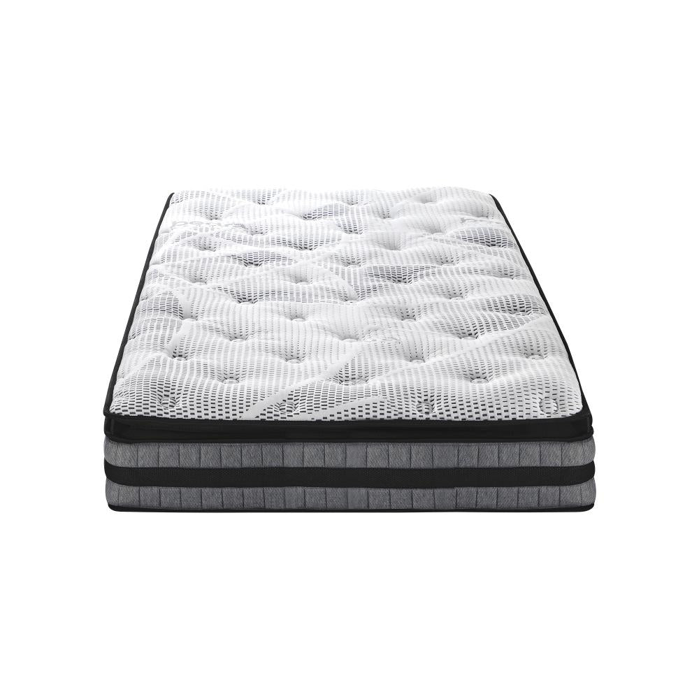 King Single Mattress Cool Gel Foam Bonnell Spring Pillow Top 22cm