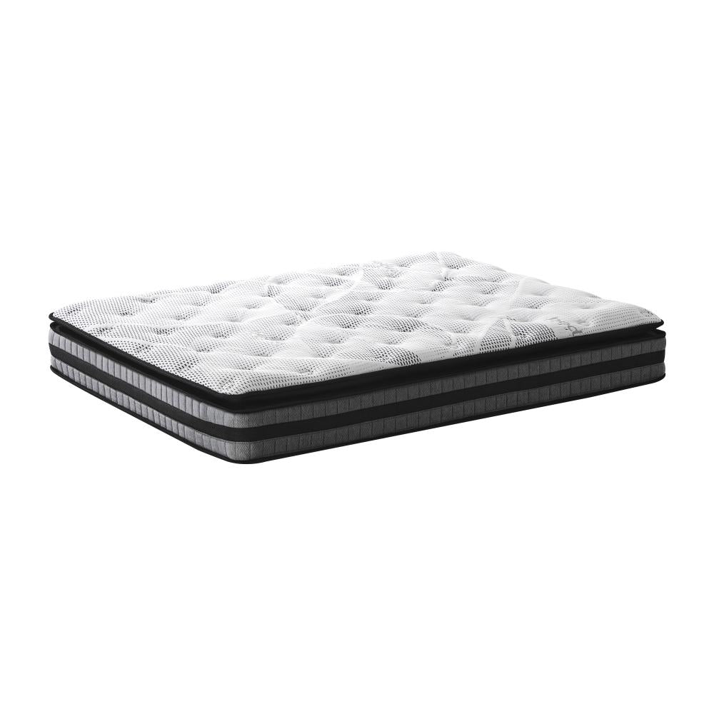 King Single Mattress Cool Gel Foam Bonnell Spring Pillow Top 22cm