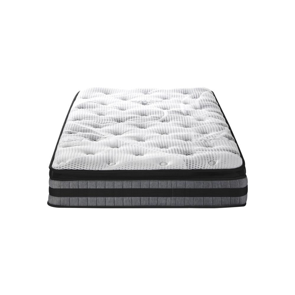 King Single Mattress Cool Gel Foam Bonnell Spring Pillow Top 22cm
