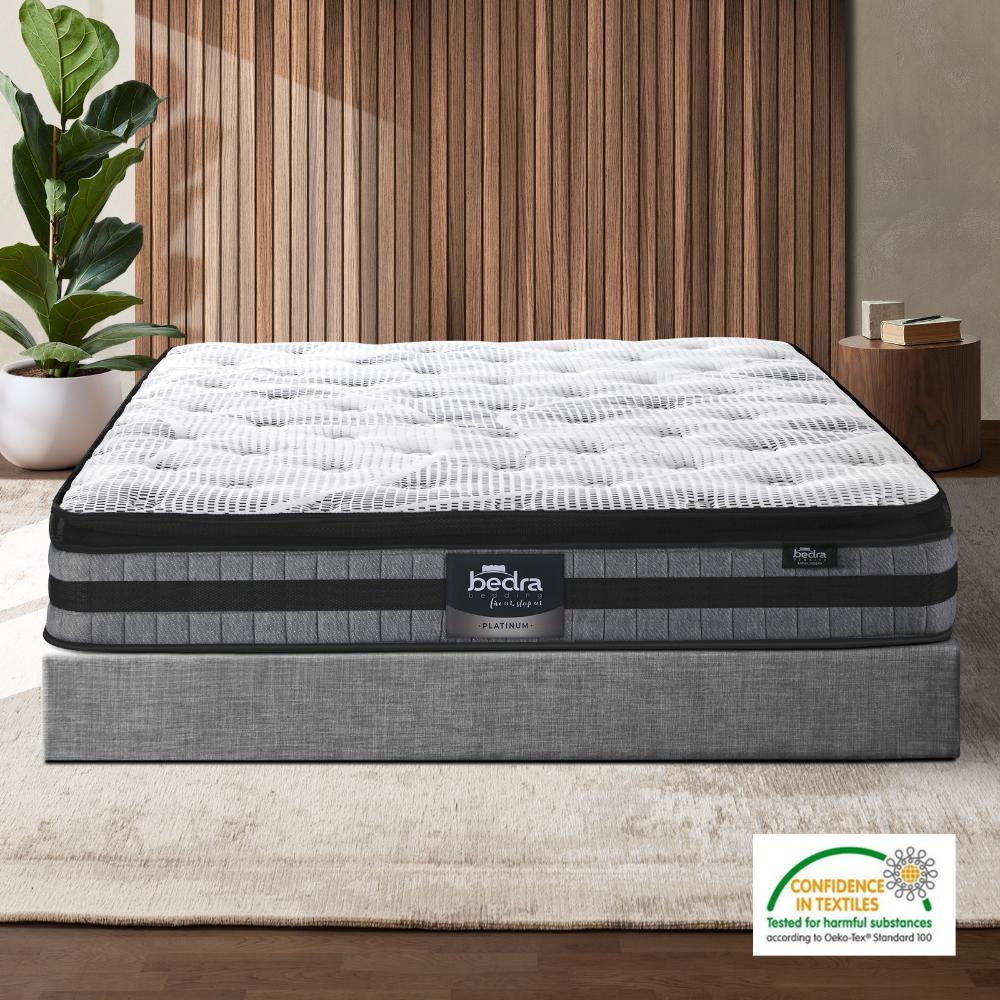 Queen Mattress Cool Gel Foam Bonnell Spring Pillow Top 22cm