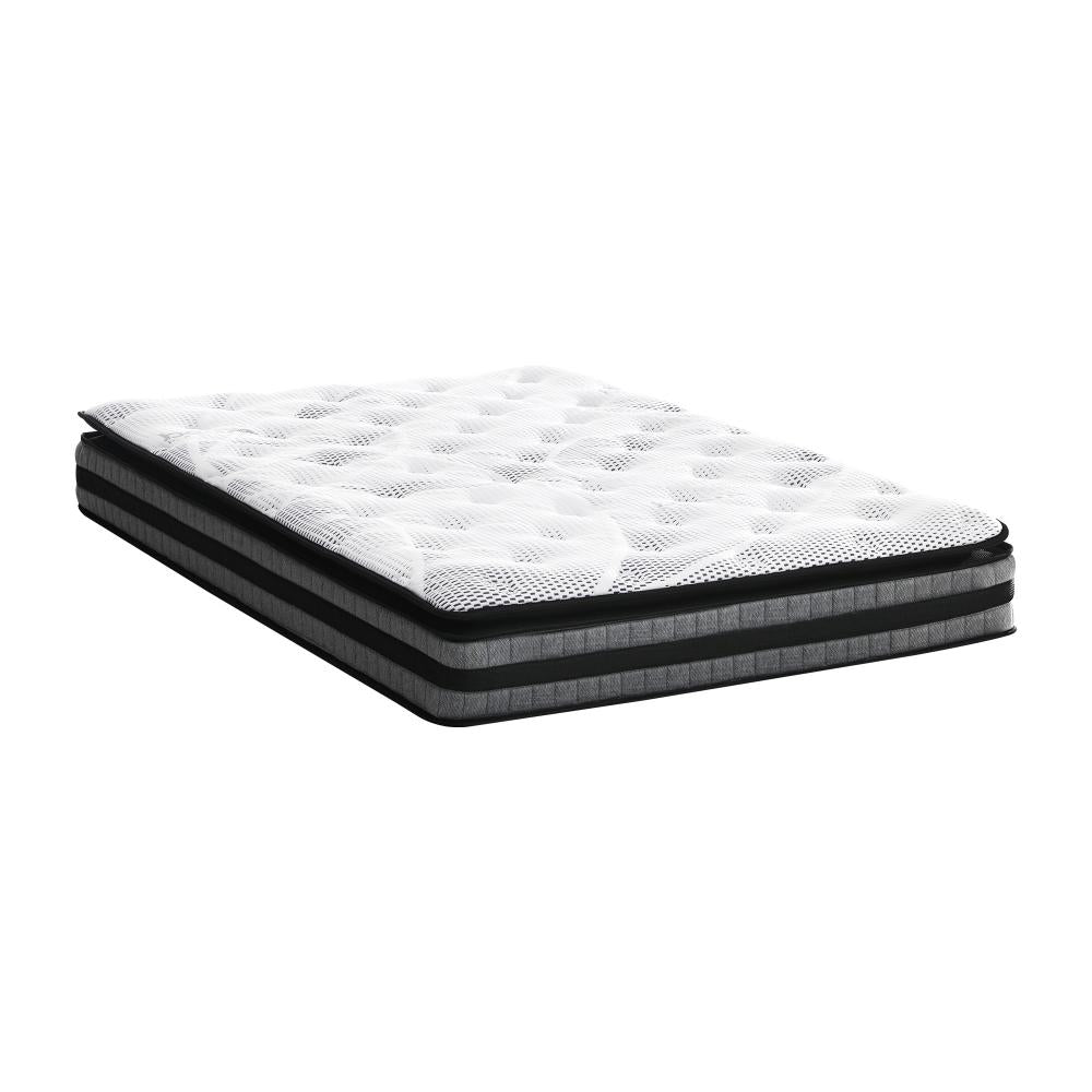 Queen Mattress Cool Gel Foam Bonnell Spring Pillow Top 22cm