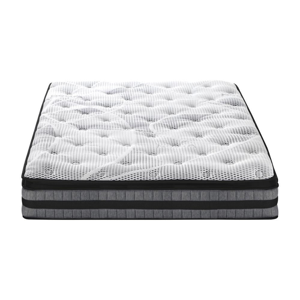 Queen Mattress Cool Gel Foam Bonnell Spring Pillow Top 22cm