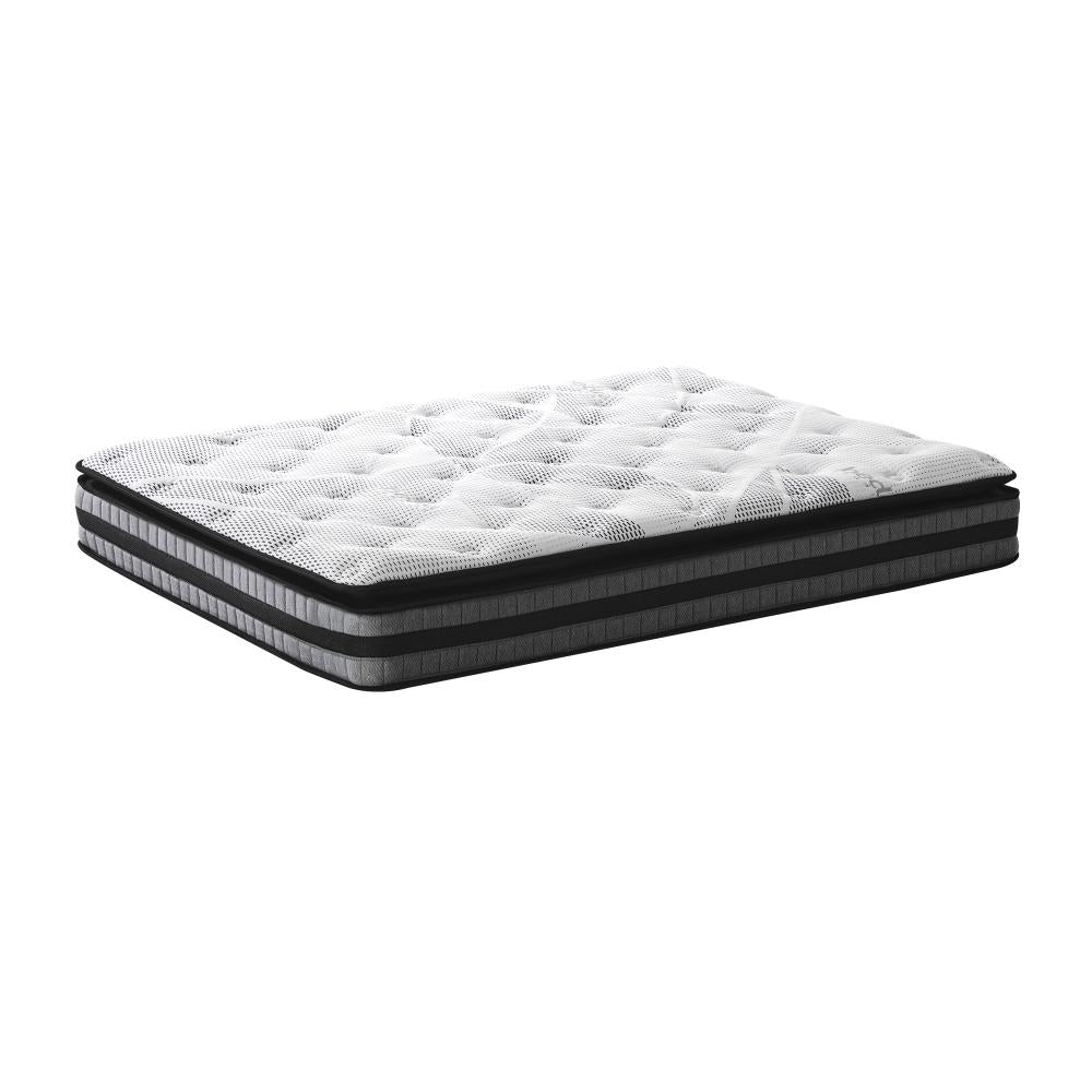 Queen Mattress Cool Gel Foam Bonnell Spring Pillow Top 22cm