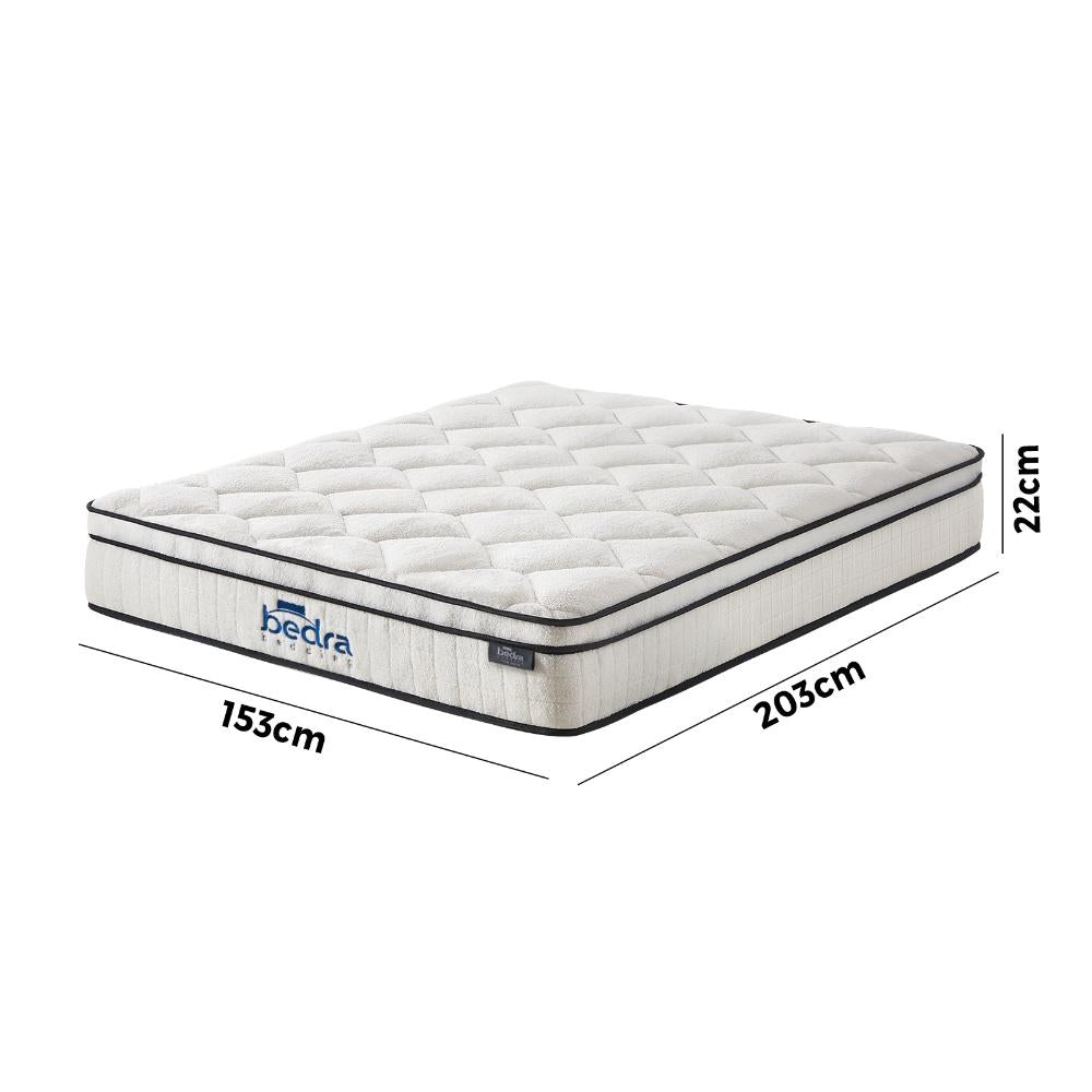 Boucle Queen Mattress Memory Foam Pocket Spring Euro Top