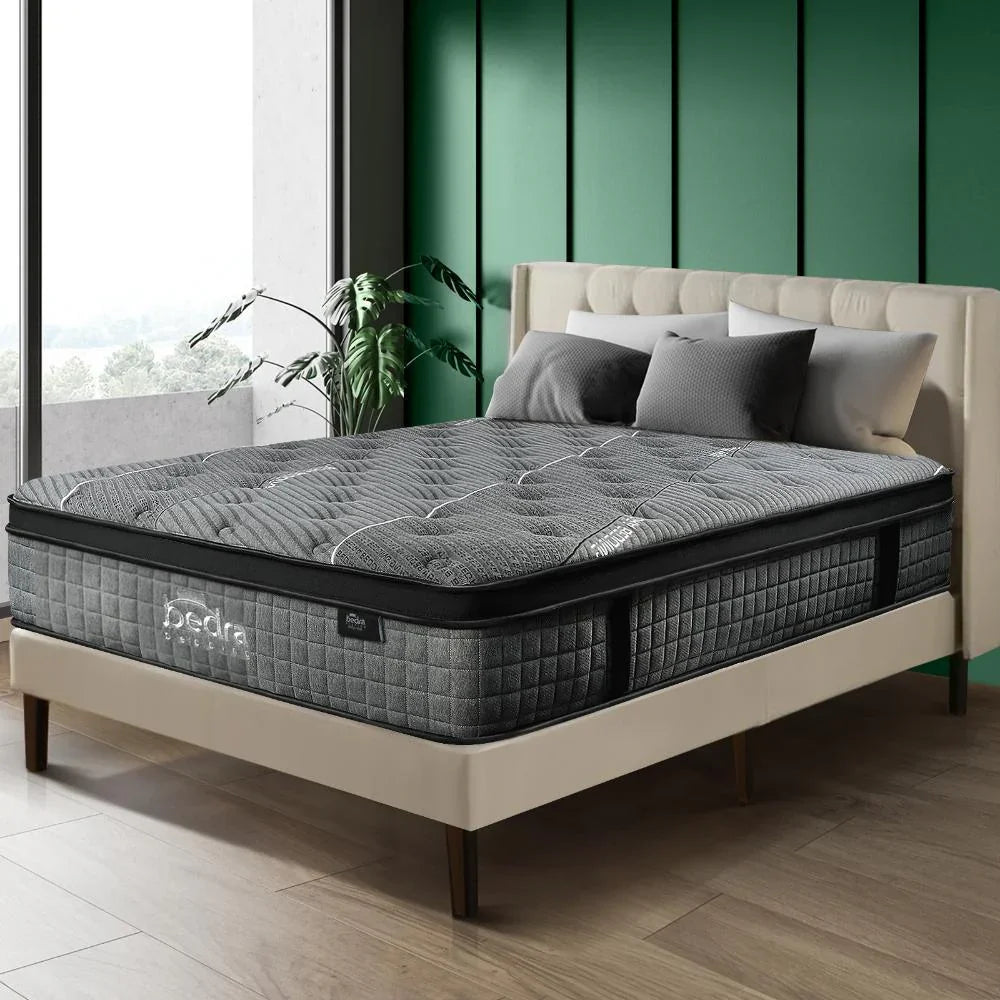 Queen Mattress 34cm – Euro Top Latex 7‑Zone Pocket Spring Medium‑Firm
