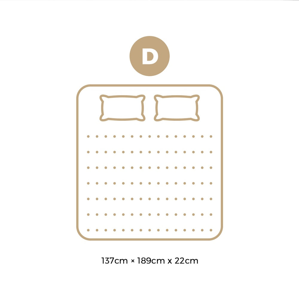Double Mattress Tight Top Cool Gel Foam Pocket Spring 22cm