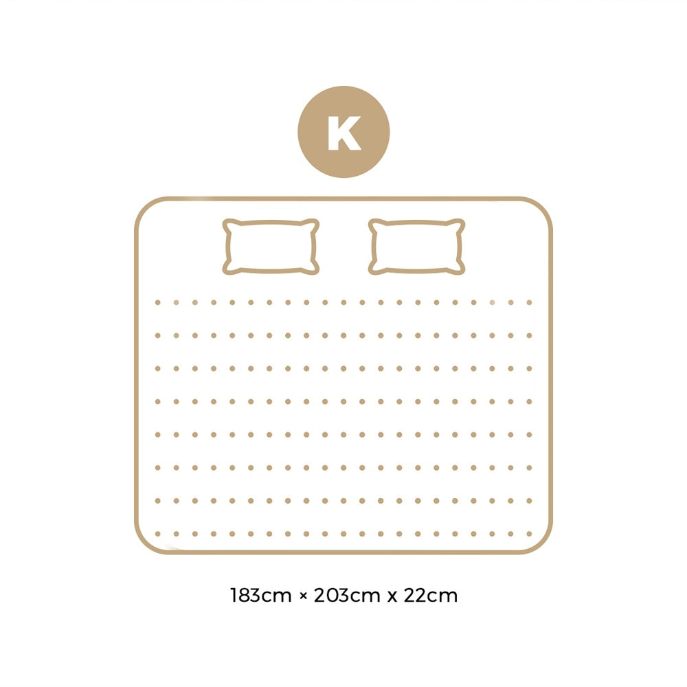 King Mattress Tight Top Cool Gel Foam Pocket Spring 22cm