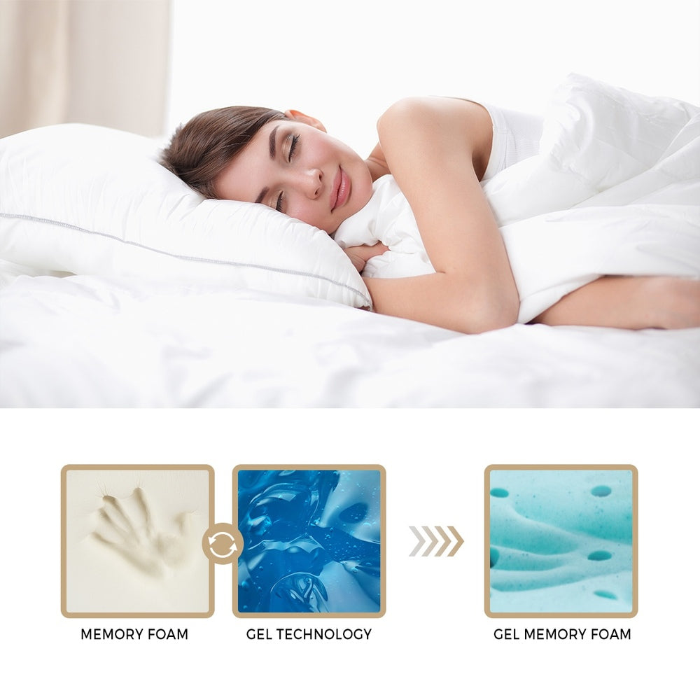 King Mattress Tight Top Cool Gel Foam Pocket Spring 22cm