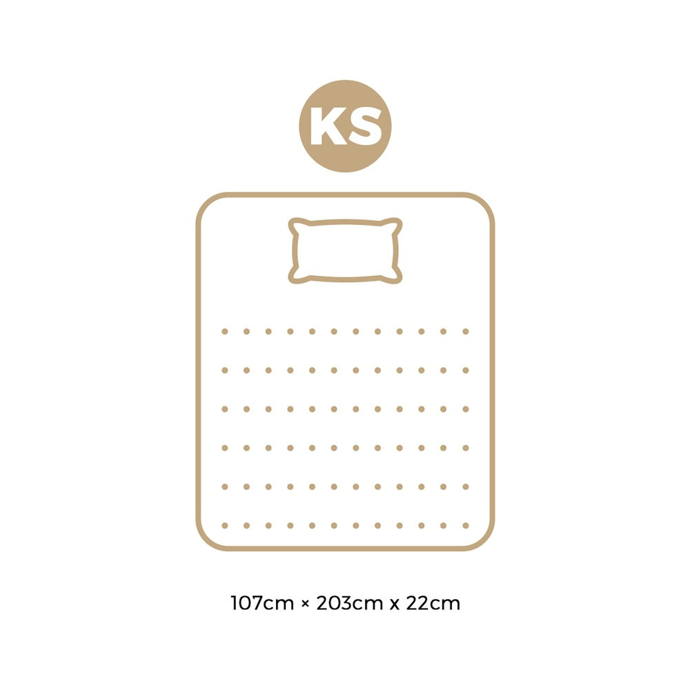 King Single Mattress Tight Top Cool Gel Foam Pocket Spring 22cm