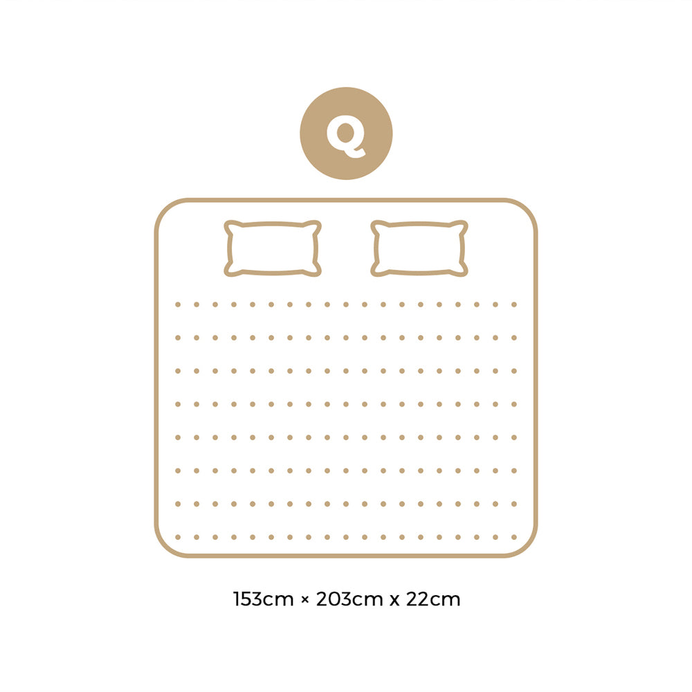 Queen Mattress Tight Top Cool Gel Foam Pocket Spring 22cm