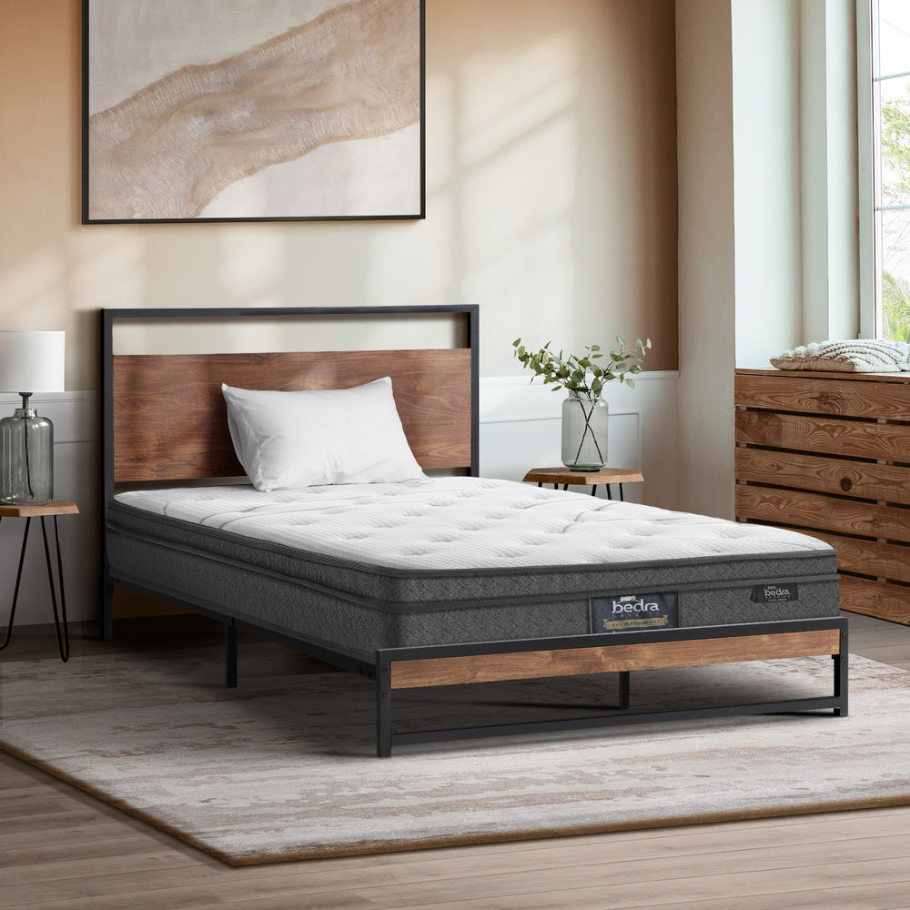 King Single Mattress Bonnell Spring Tight Top 21CM