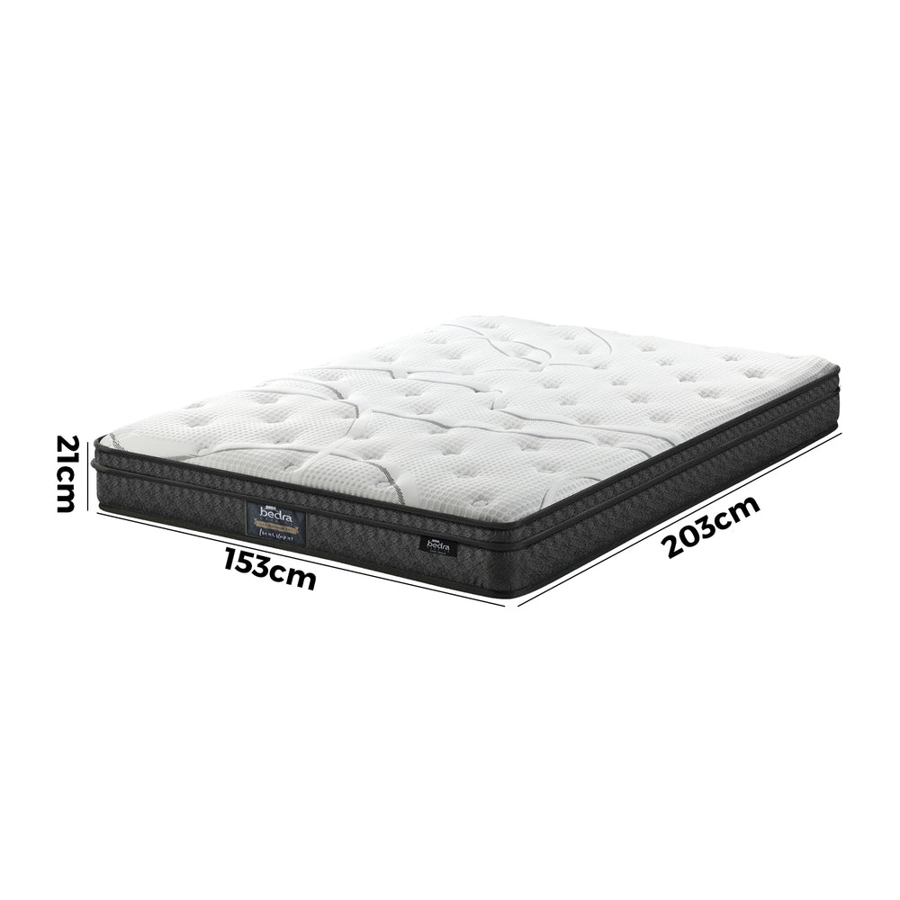 Bedra Queen Mattress Bonnell Spring Tight Top 21CM