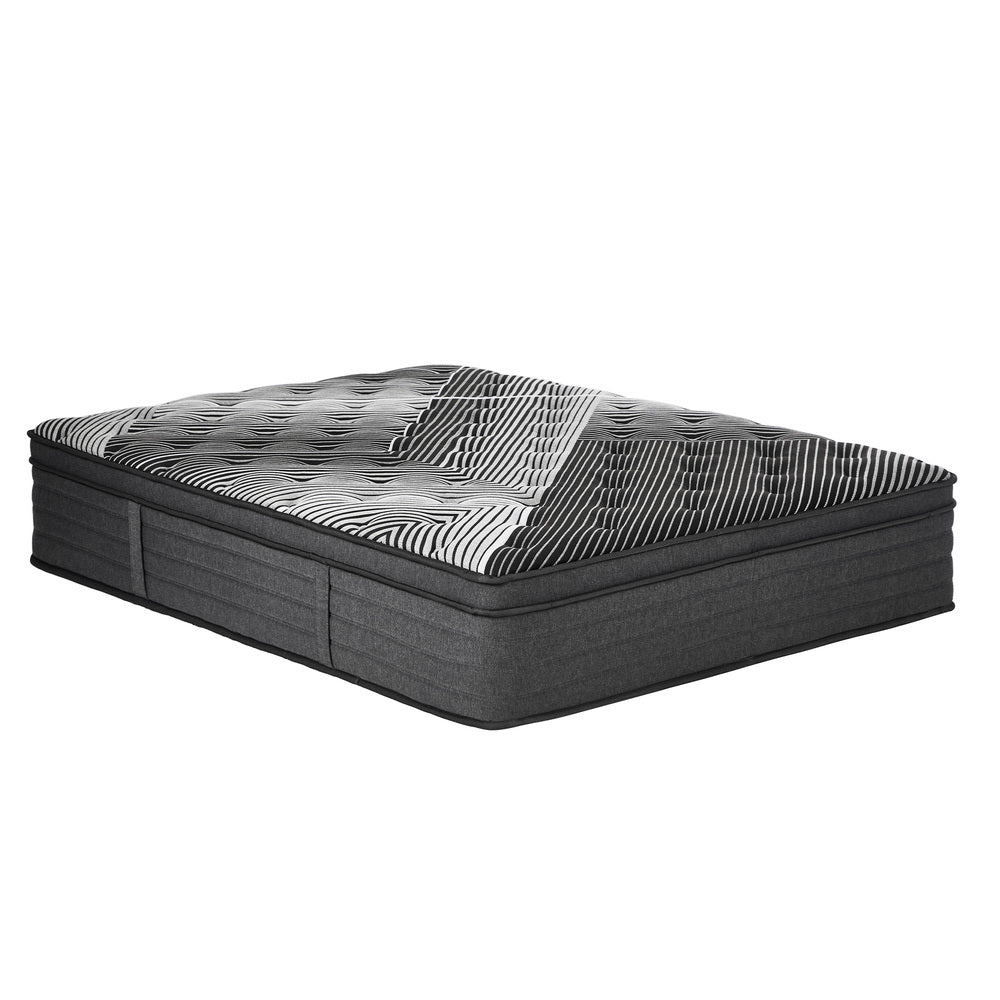 Queen Mattress 9 Zone Pocket Spring Foam Bamboo Euro Top 35cm