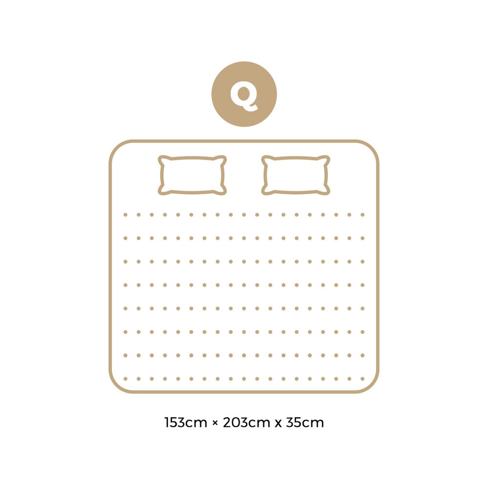 Queen Mattress 9 Zone Pocket Spring Foam Bamboo Euro Top 35cm