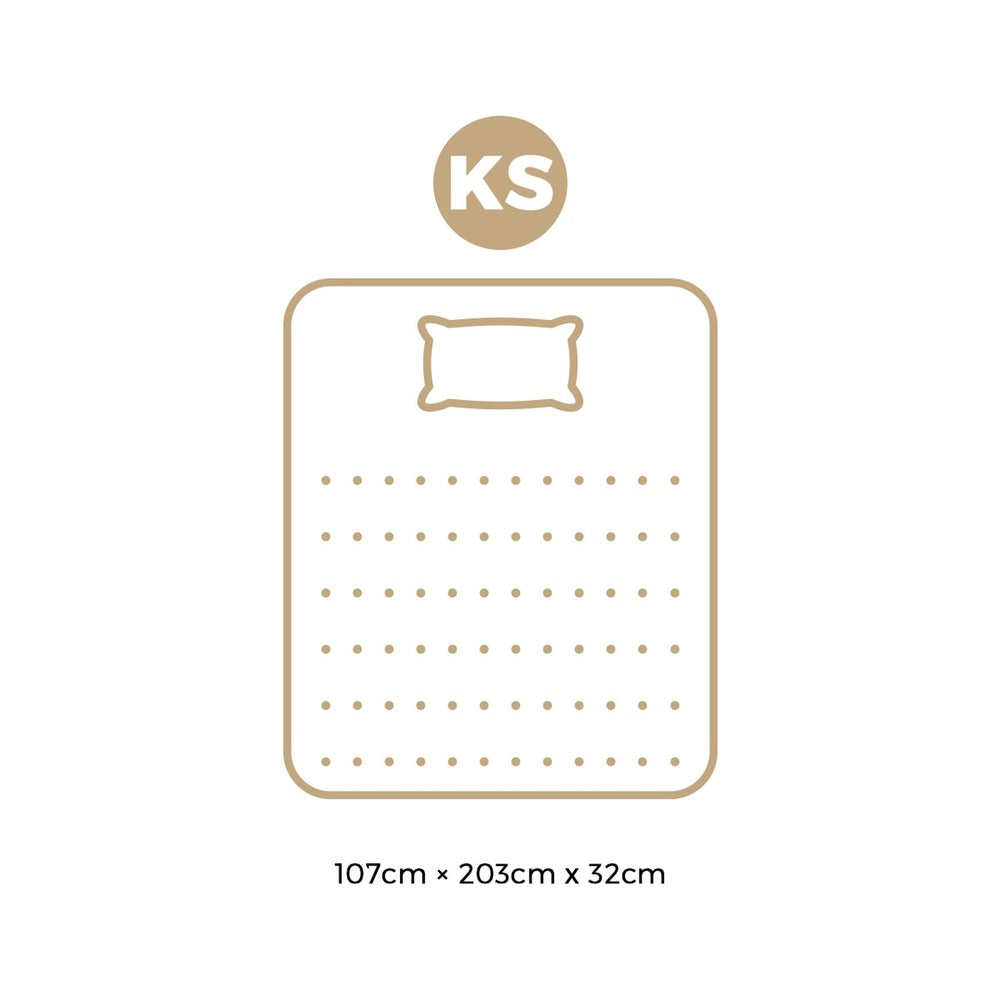 King Single Mattress Bamboo Pocket Spring Medium Firm 32cm