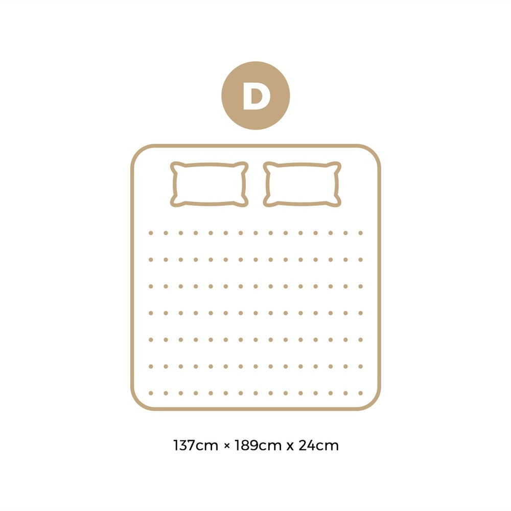 Double Mattress Tight Top Foam Pocketed Springs 24cm