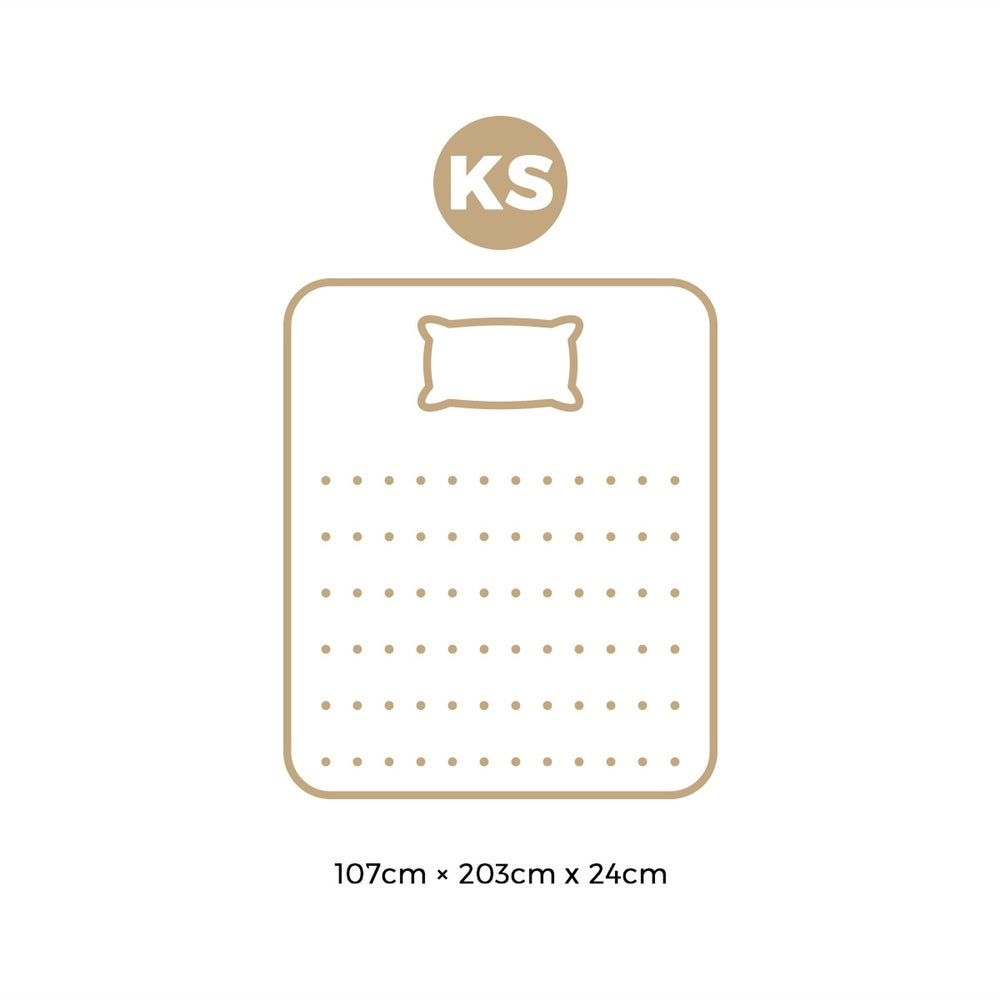 King Single Mattress Tight Top Foam Pocketed Springs 24cm