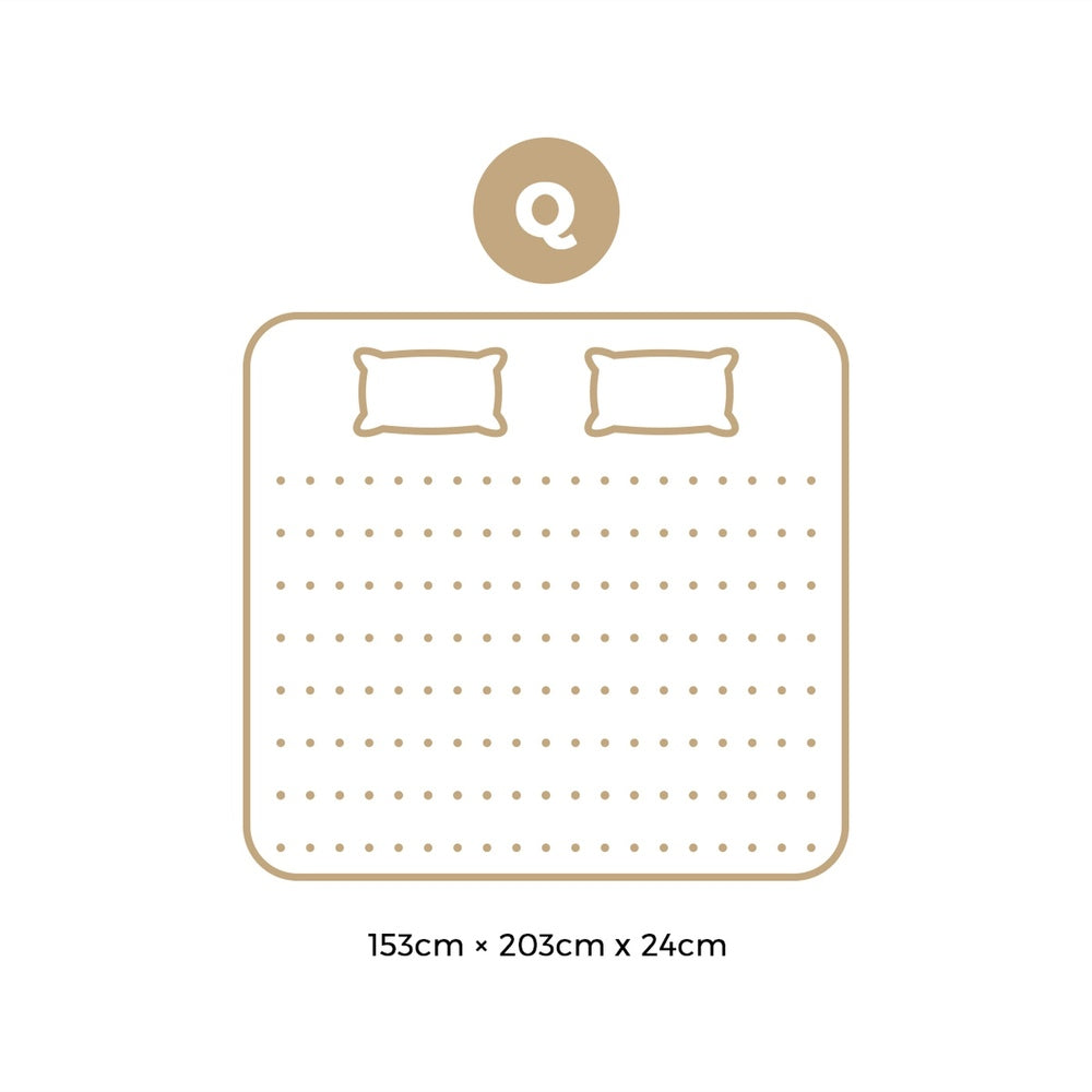 Queen Mattress Tight Top Foam Pocketed Springs 24cm