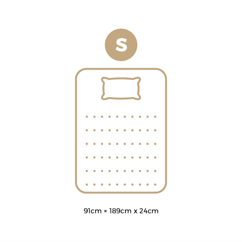 Single Mattress Tight Top Foam Pocketed Springs 24cm