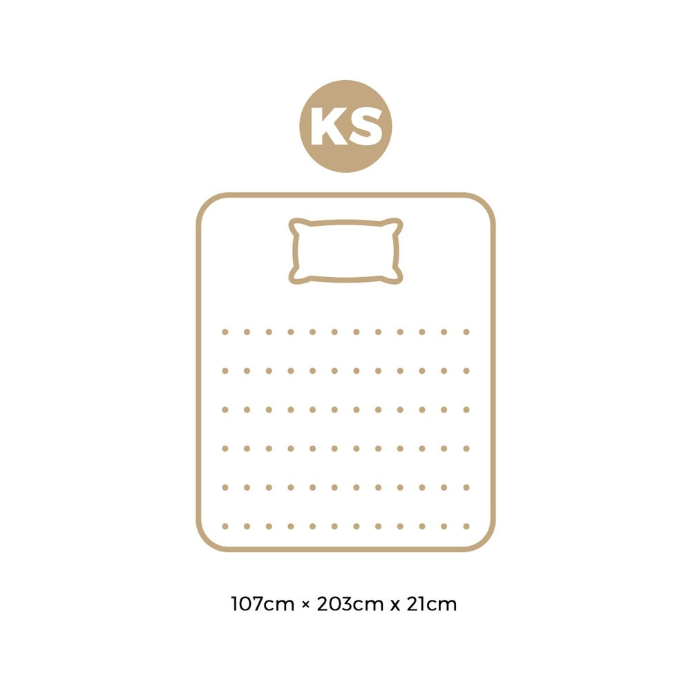 King Single Mattress Pocket Spring Coil Sleep Foam 21cm