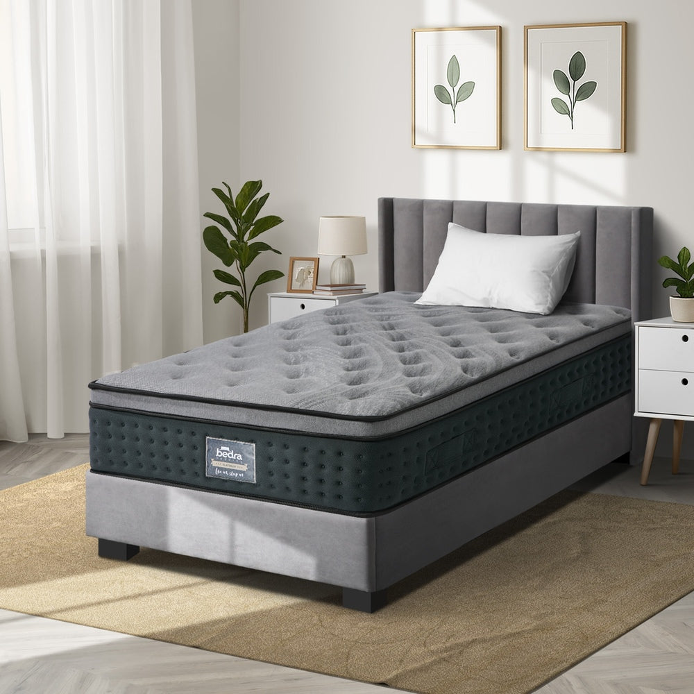 Bedra Single Mattress Euro Top Spring Medium Firm 34cm