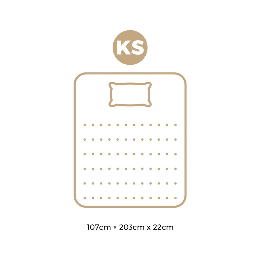 King Single Mattress Breathable Luxury Bed Bonnell Spring Foam Medium 22cm